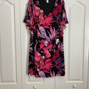 Connected Apparel Flutter Sleeve Dress